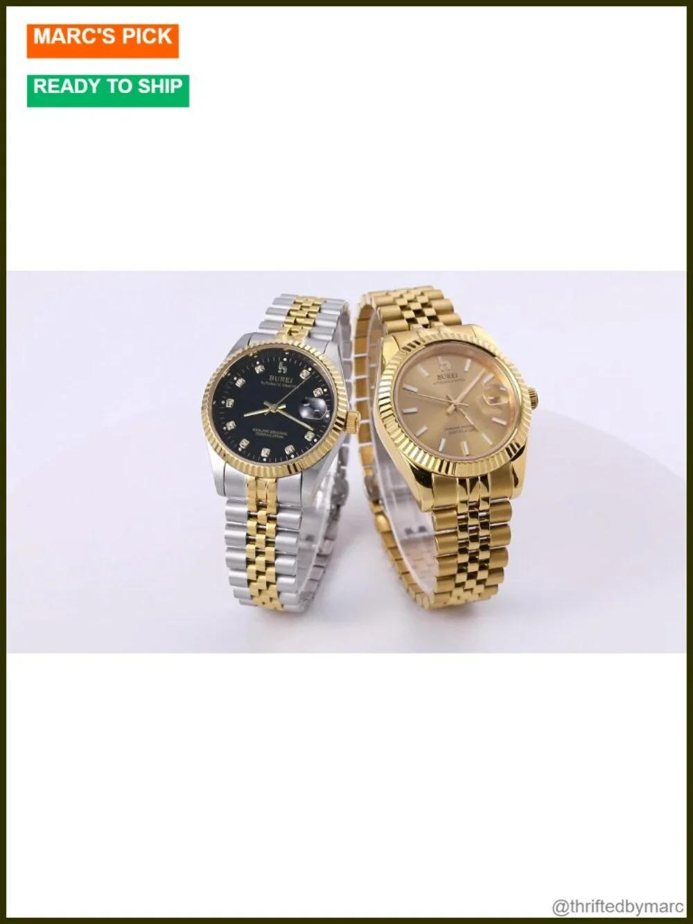 Luxury Automatic Watch Waterproof Mechanical Two Tone Strap